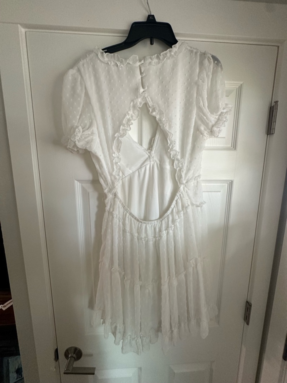 Justify White Ruffle Detail Mini Dress - Picture 2 of 4